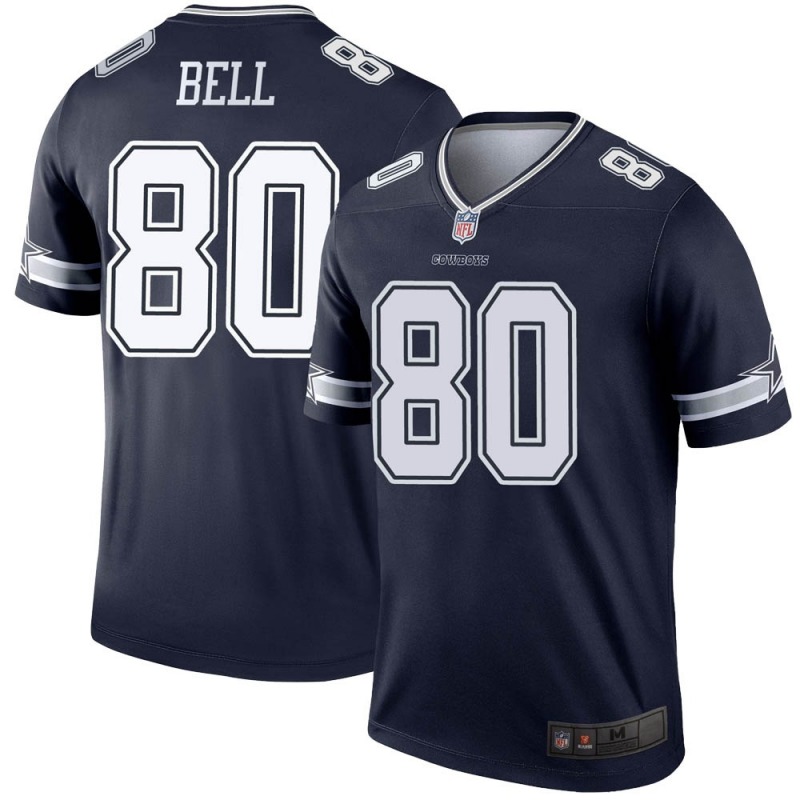 2020 Nike NFL Men Dallas Cowboys #80 Blake Bell Navy Legend Jersey